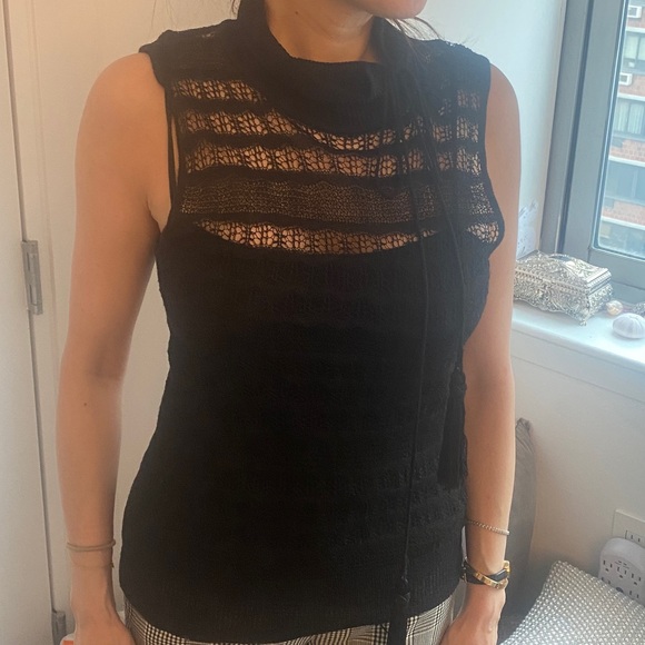 Ralph Lauren sheer sleeveless sweater